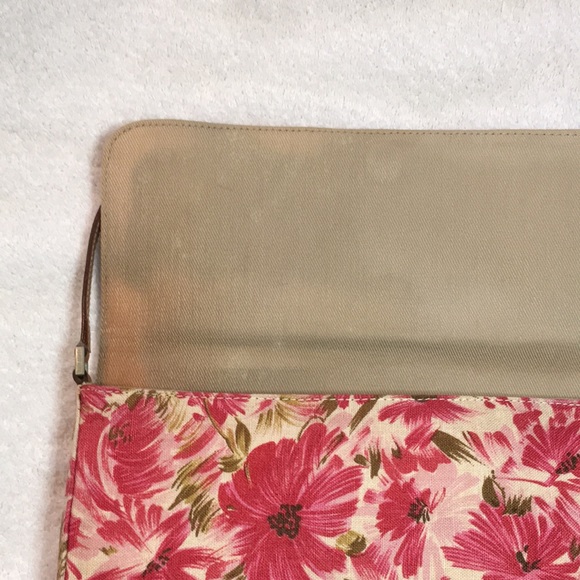 Kate Spade Charlotte Fleur pink floral linen shoulder bag - Picture 9 of 16